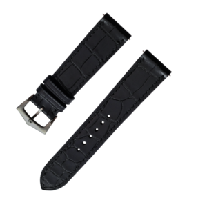 Black Alligator Leather Watch Strap, Replacement For Omega Watch,